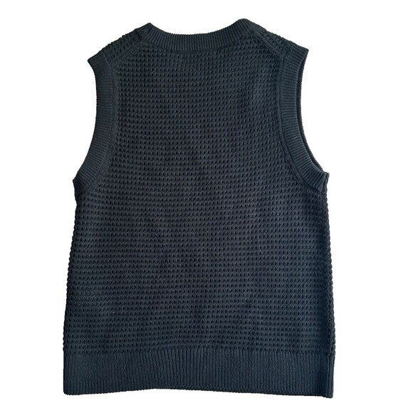Women's Banana Republic Factory Black Open Stitch Preppy Sweater Vest Size XS - Picture 5 of 6